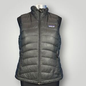 Patagonia Down Vest Black Full Zip Puffer Lightweight Outdoor‎ Women's Small